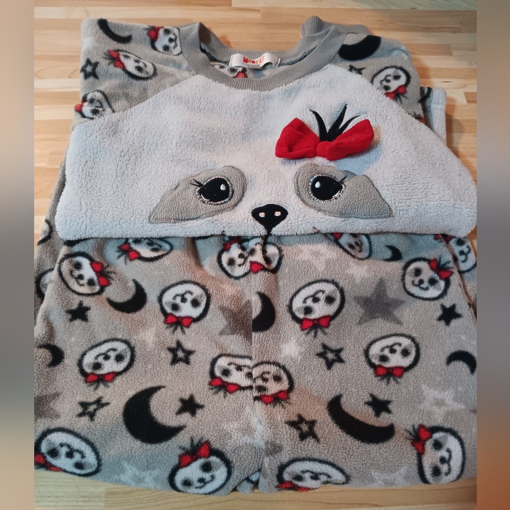 Free With A Bundle Monkey Bar Gray and White Kids Pajamas